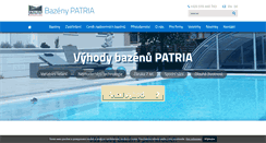 Desktop Screenshot of bazenypatria.cz